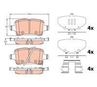 Set di pastiglie freno TRW GDB2184, indietro