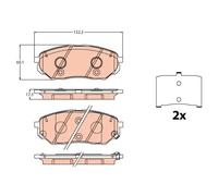 Pastiglie freno GDB2195 TRW per KIA SORENTO III