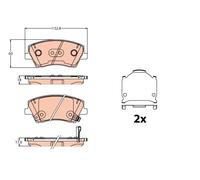TRW GDB2203 Kit pastiglie freni