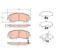 Set di pastiglie freno TRW GDB2222, anteriore
