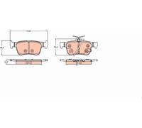 TRW Kit pastiglie freno, Freno a disco GDB2223