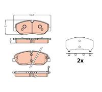 Set di pastiglie freno TRW GDB2227, anteriore
