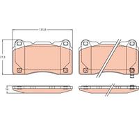 TRW Kit pastiglie freni GDB2237 anteriori per Honda Civic X Hatchback