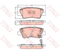 TRW Kit pastiglie freno GDB2242 anteriore per KIA e HYUNDAI