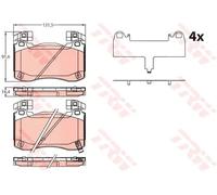 TRW Set pastiglie freno GDB2254 anteriore