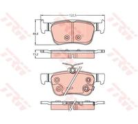 TRW Kit pastiglie freni GDB2256 – posteriore, freno a disco per Honda Civic X Hatchback