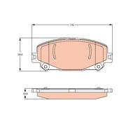 TRW GDB2268 Kit pastiglie freni