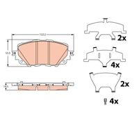 TRW Kit pastiglie freno GDB2285 - Freno a disco per Abarth 124 Spider 1.4 (2016-)