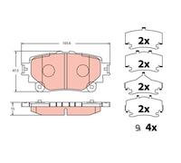 TRW Kit pastiglie freno GDB2343 – Freno a disco posteriore per Toyota/Lexus