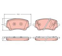 TRW Kit pastiglie freno GDB2346 – freno a disco per Ford Puma