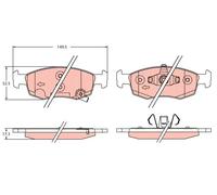 TRW Kit pastiglie freni GDB2350 – freno a disco anteriore per Fiat Panda, Lancia Ypsilon, Fiat 500