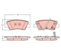 Pastiglie freno GDB2353 TRW per KIA HYUNDAI
