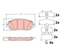 TRW GDB2354 Kit pastiglie freni