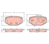 Pastiglie freno GDB2372 TRW per MERCEDES-BENZ GLE GLS GLE Coupe