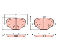 TRW Kit pastiglie freni GDB2395 per Mercedes-Benz GLE (V167) 2020-2023