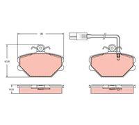 TRW Kit pastiglie freni GDB2396 – freno a disco anteriore per Yugo Florida