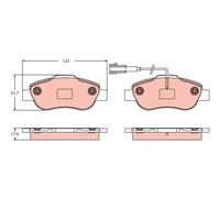 TRW Kit pastiglie freni GDB2405 - Freno a disco per Fiat 500 C / Panda