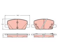 Pastiglie freno GDB2407 TRW per OPEL CHEVROLET
