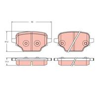 TRW GDB2410 Kit pastiglie freni
