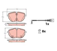 TRW Kit pastiglie freno a disco GDB2412 per VW Transporter T6/Caravelle T6 Autobus