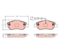 TRW Kit pastiglie freni GDB2415 per Ford Ka - Assale anteriore