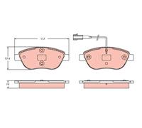 Pastiglie freno GDB2421 TRW per FIAT BRAVO II