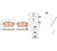 TRW GDB2456 Kit pastiglie freni