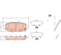 TRW Kit pastiglie freno GDB2461 – Freno a disco assale posteriore per JEEP WRANGLER IV