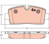Pastiglie freno GDB2598 TRW