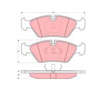 Set di pastiglie freno TRW GDB298, anteriore