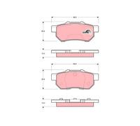 TRW Set pastiglie freno GDB3113 posteriore per Honda Civic, CRX, Jazz