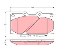 Pastiglie freno GDB3131 TRW per NISSAN 200SX Coupé