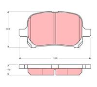 Set di pastiglie freno TRW GDB3152, anteriore