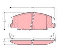 Pastiglie freno GDB3161 TRW per OPEL ISUZU