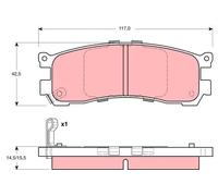 Pastiglie freno GDB3179 TRW per MAZDA MPV I
