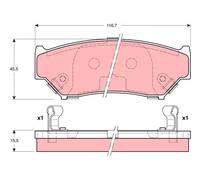 Set di pastiglie freno TRW GDB3182, fronte
