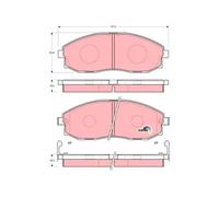 Set di pastiglie freno TRW GDB3201, anteriore