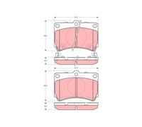 Pastiglie freno GDB3206 TRW per KIA MAZDA