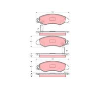 Set di pastiglie freno TRW GDB3215, anteriore