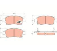 Set di pastiglie freno TRW GDB3218, anteriore