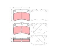 KIT PASTIGLIE FRENO ANT TRW DAIHATSU CUORE Mk VI 1.0 D 43KW 00>03 GDB3219