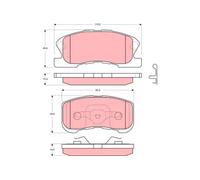 Pastiglie freno GDB3220 TRW per DAIHATSU SIRION MOVE YRV