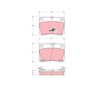 Pastiglie freno GDB3239 TRW per MITSUBISHI PAJERO II Canvas Top PAJERO SPORT I