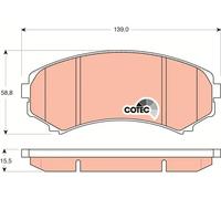 Set di pastiglie freno TRW GDB3246, anteriore