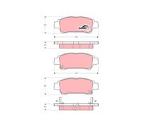 Pastiglie freno GDB3249 TRW per TOYOTA AVENSIS VERSO PREVIA II