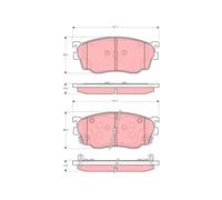 Set di pastiglie freno TRW GDB3253, anteriore