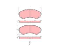 TRW Kit pastiglie freno GDB3254 - Anteriore per Mazda Bongo E2200 D 52kW 97>02