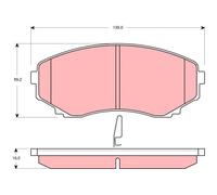 Set di pastiglie freno TRW GDB3255, anteriore