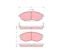 Pastiglie freno GDB3259 TRW per KIA JOICE