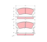 Set di pastiglie freno TRW GDB3264, posteriore